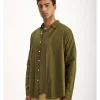 Folded Collar Long Sleeve Shirt