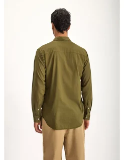 Folded Collar Long Sleeve Shirt