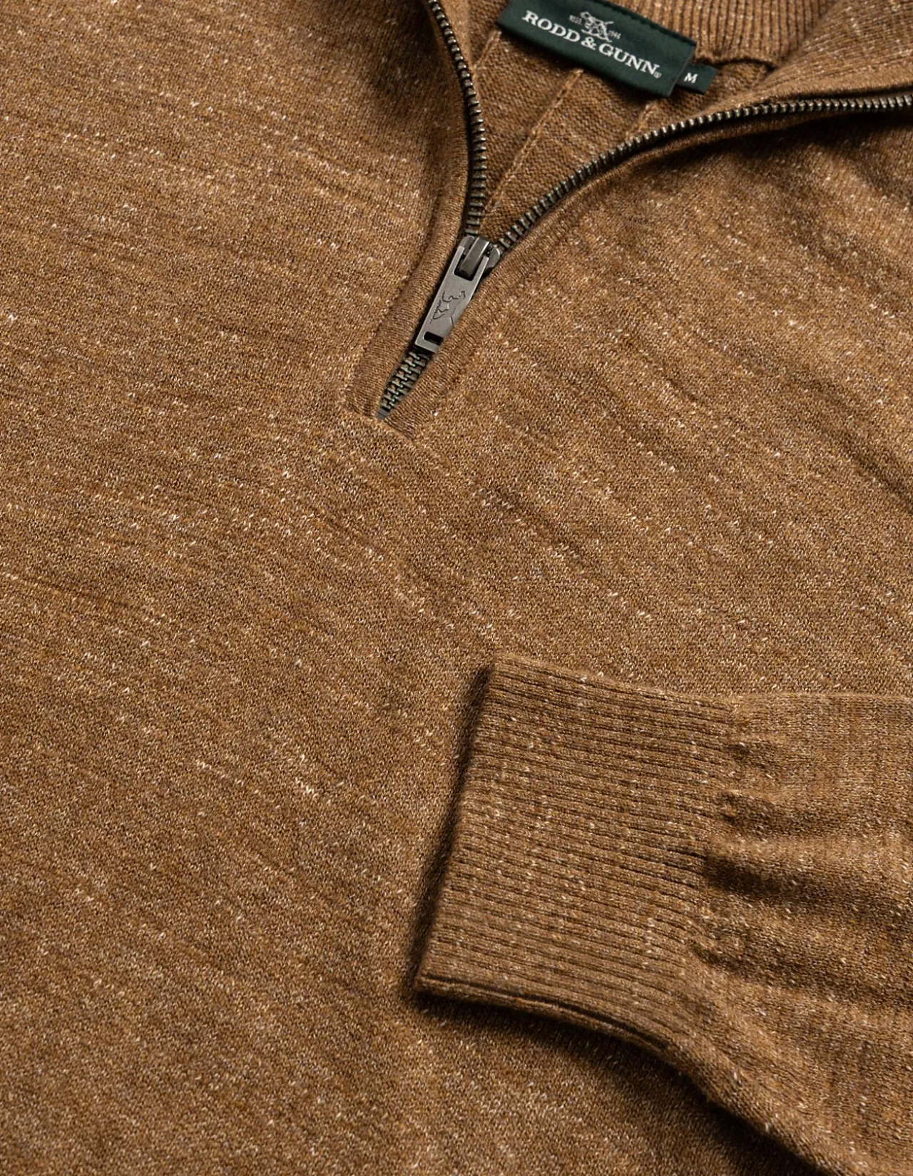 FORTROSE 1/4 ZIP KNIT - NUTMEG