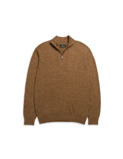 FORTROSE 1/4 ZIP KNIT - NUTMEG