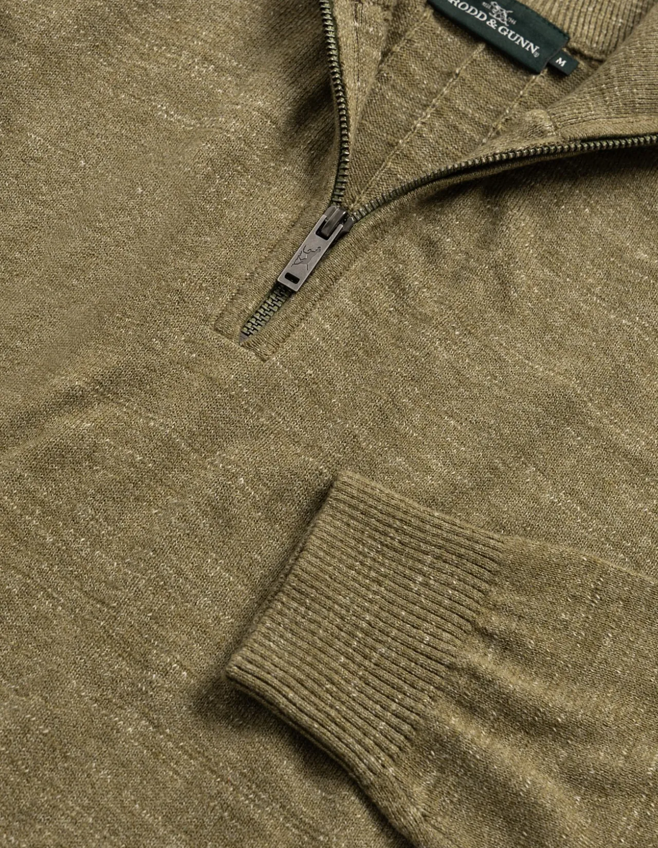 FORTROSE 1/4 ZIP KNIT - OLIVE