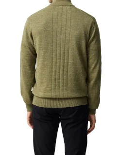 FORTROSE 1/4 ZIP KNIT - OLIVE