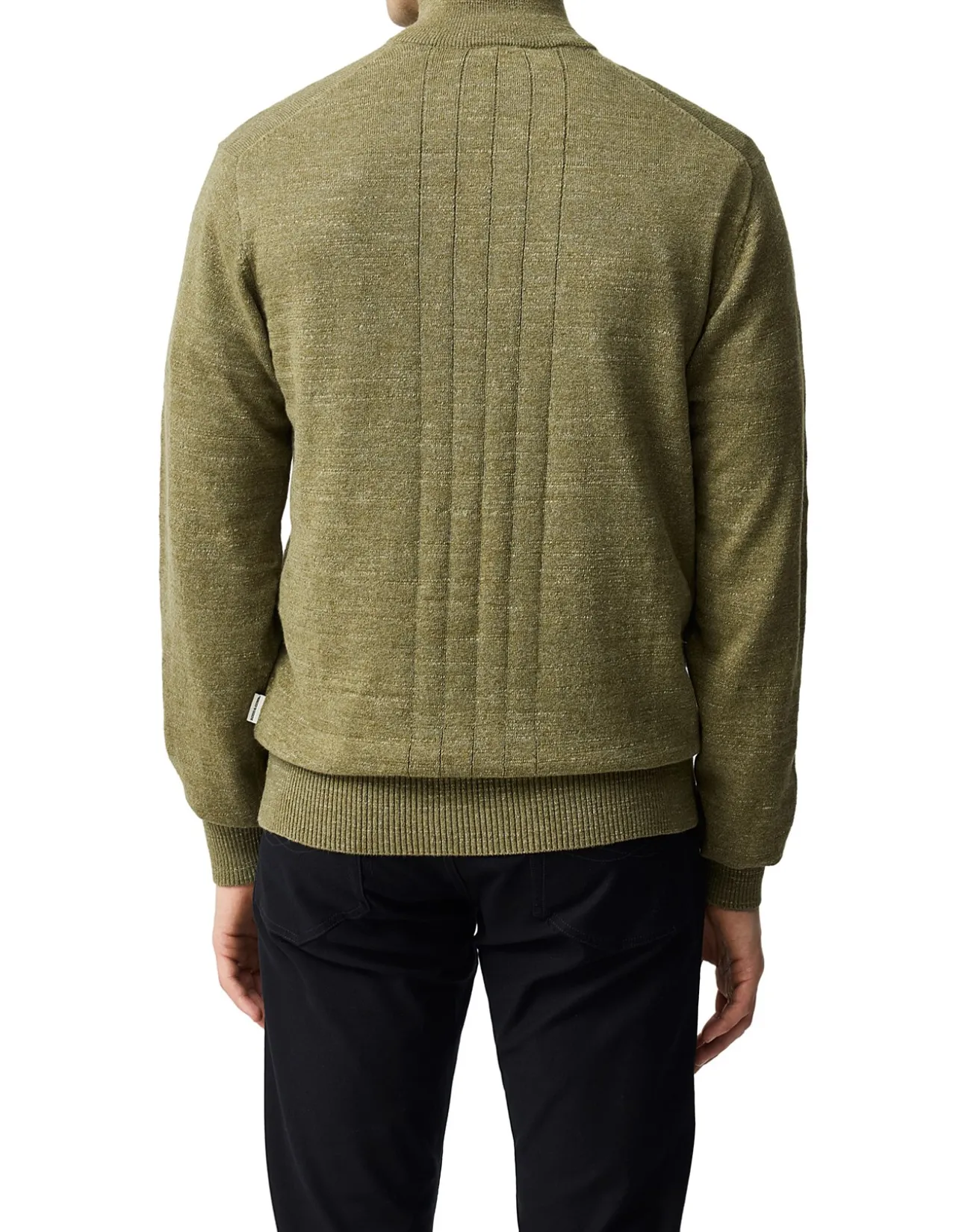 FORTROSE 1/4 ZIP KNIT - OLIVE