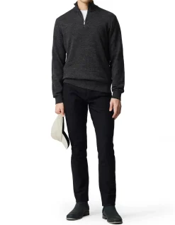 FORTROSE 1/4 ZIP KNIT - ASH