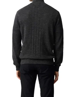 FORTROSE 1/4 ZIP KNIT - ASH