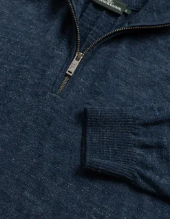 FORTROSE 1/4 ZIP KNIT - MIDNIGHT