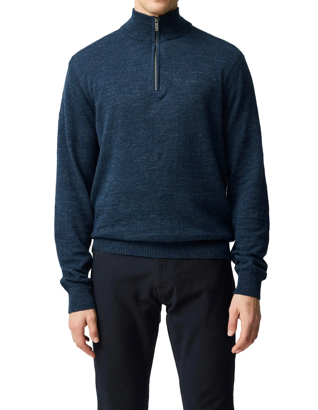 FORTROSE 1/4 ZIP KNIT - MIDNIGHT