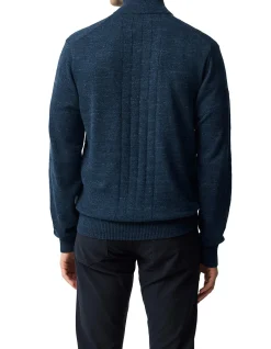 FORTROSE 1/4 ZIP KNIT - MIDNIGHT