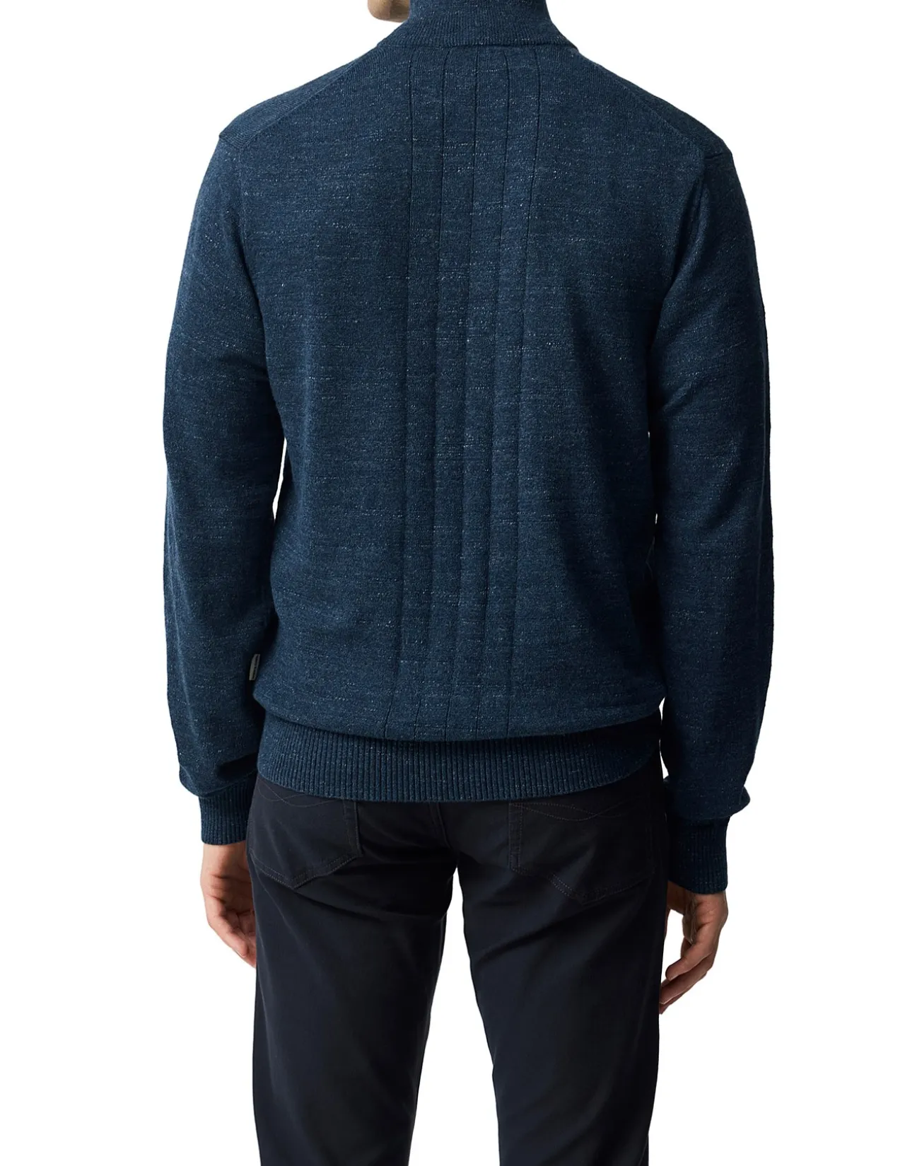 FORTROSE 1/4 ZIP KNIT - MIDNIGHT