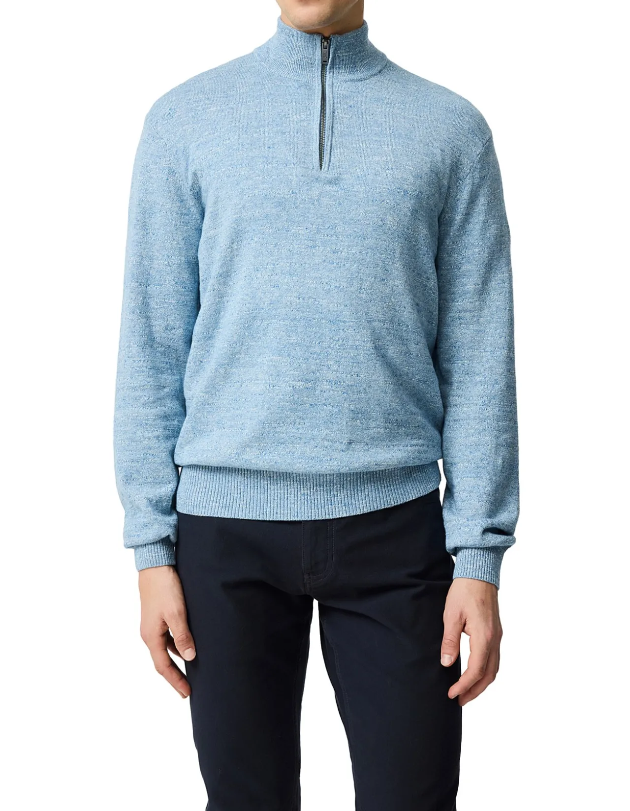 FORTROSE 1/4 ZIP KNIT - OCEAN