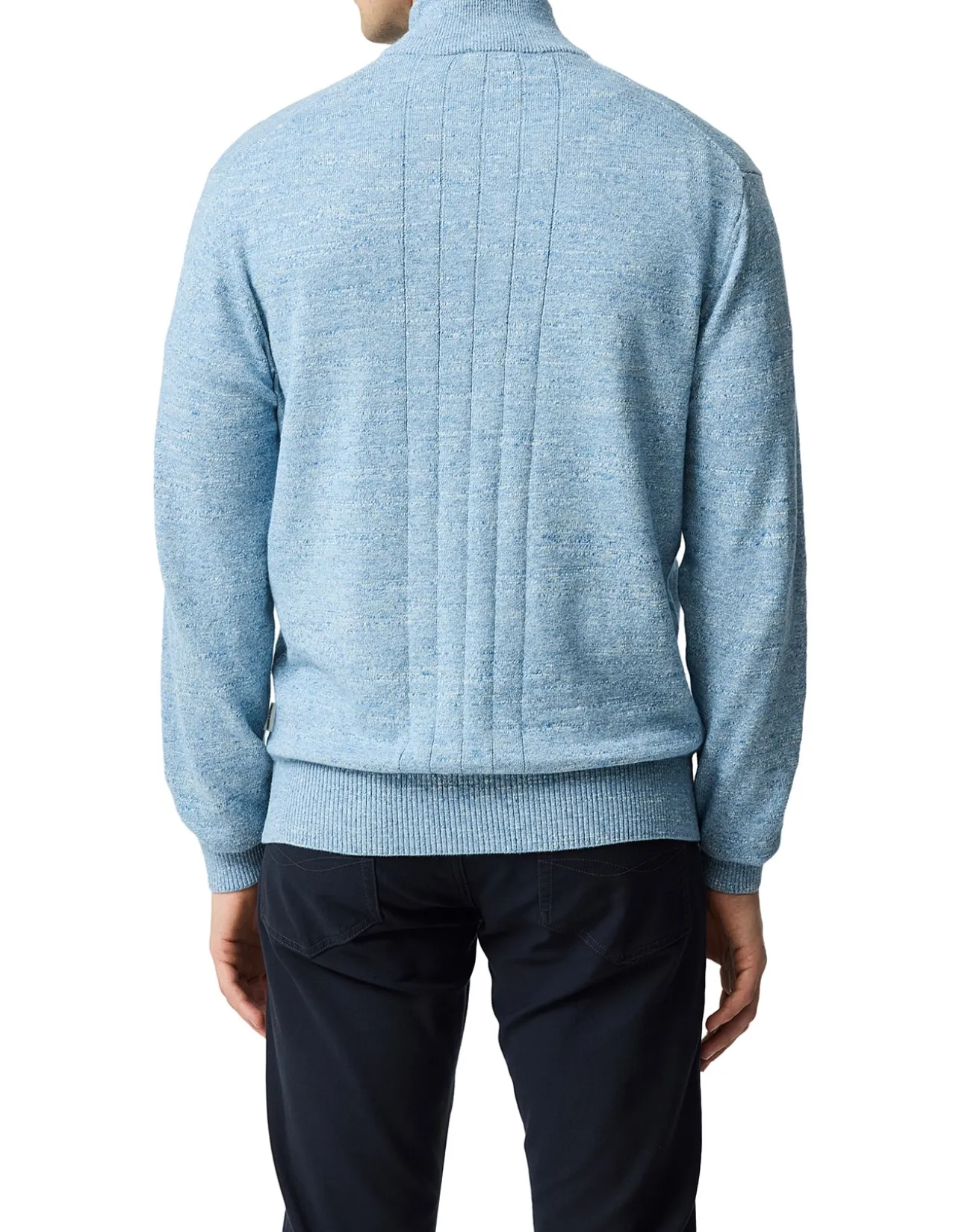 FORTROSE 1/4 ZIP KNIT - OCEAN