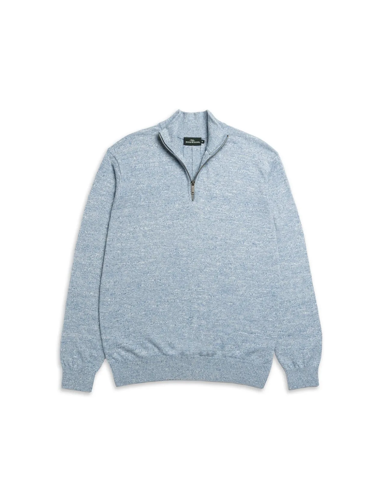 FORTROSE 1/4 ZIP KNIT - OCEAN