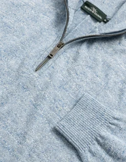 FORTROSE 1/4 ZIP KNIT - OCEAN