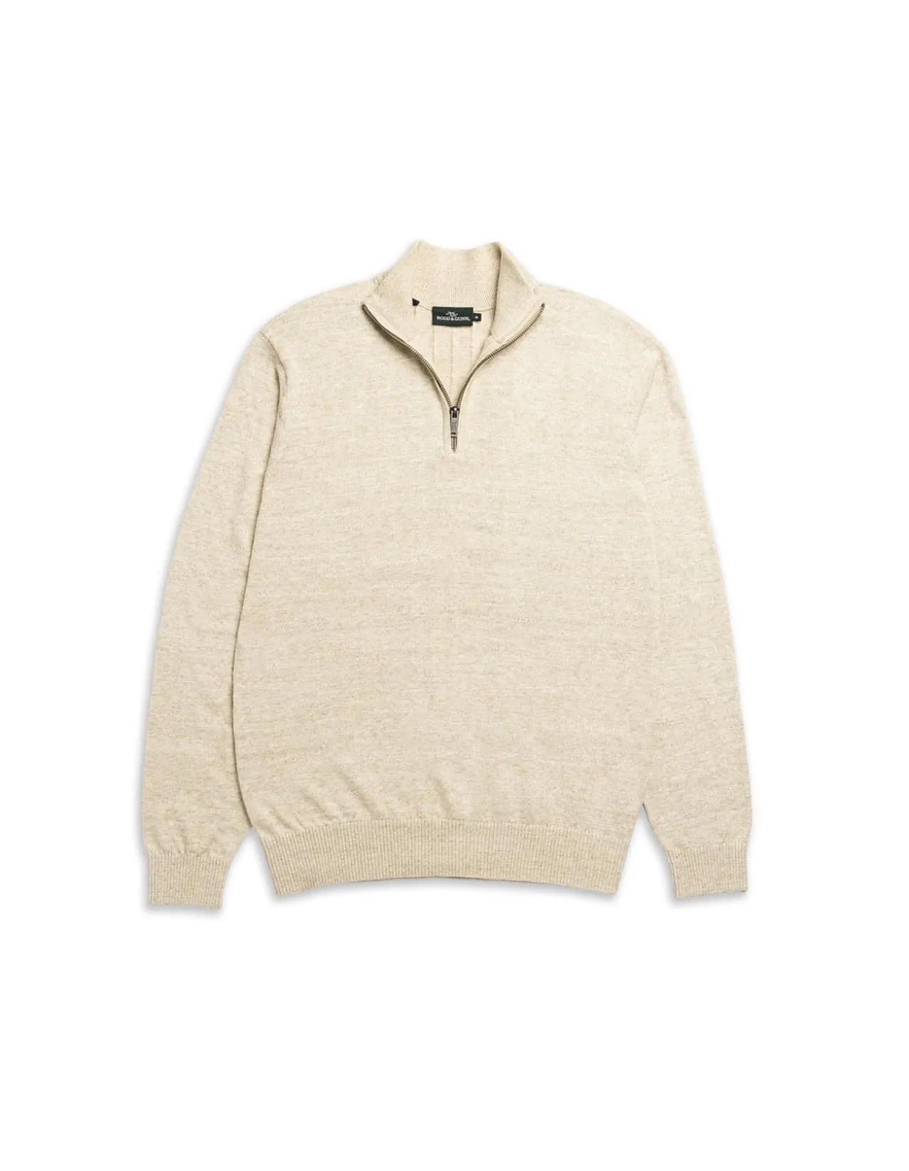 FORTROSE 1/4 ZIP KNIT - STRAW