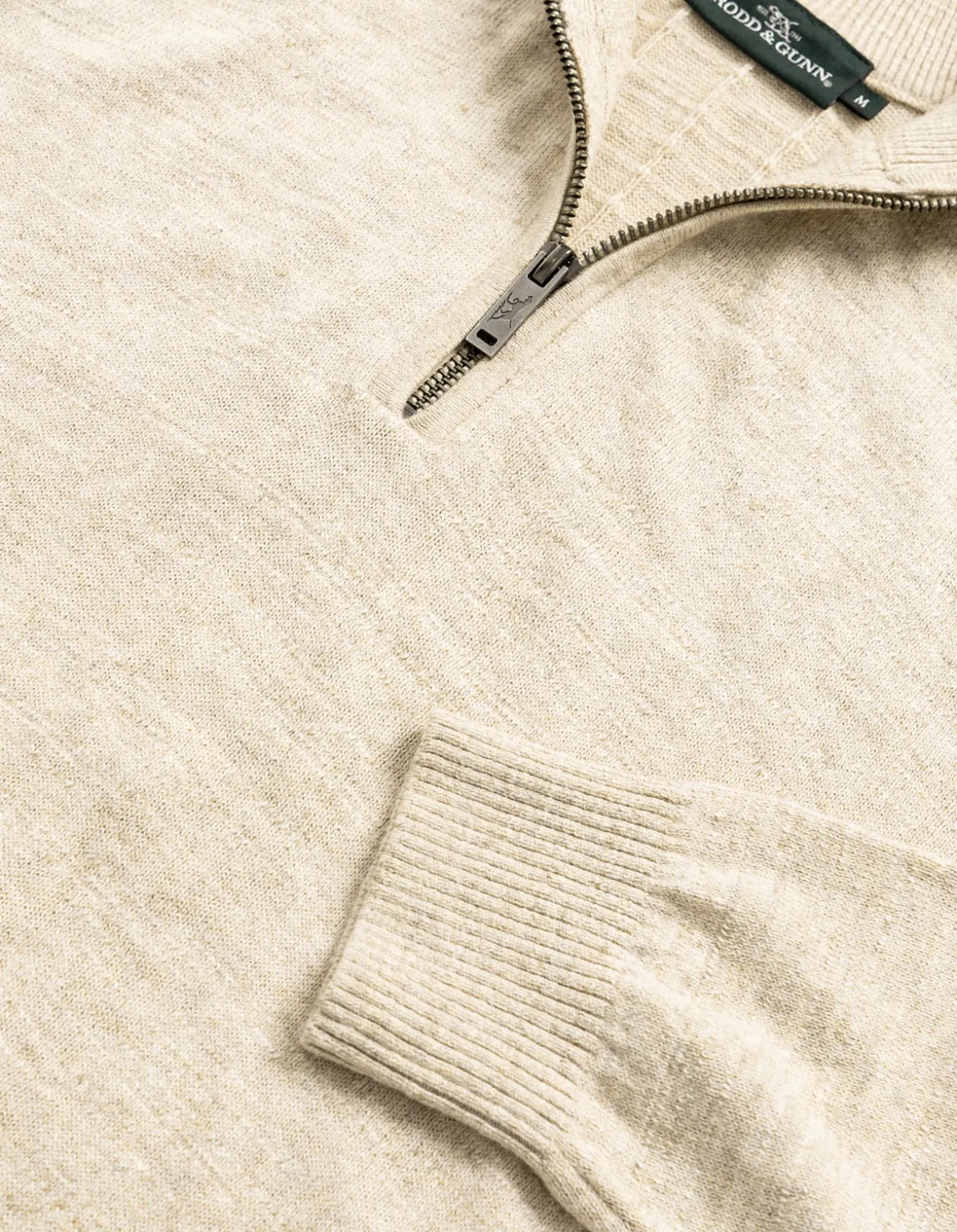 FORTROSE 1/4 ZIP KNIT - STRAW