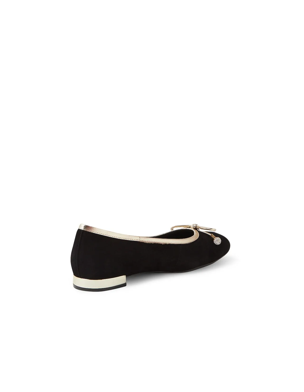 Foyars Pearl Bow Trim Ballet Flats