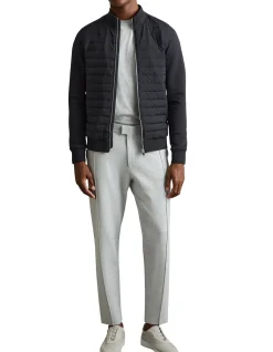 FREDDIEINTERLOCK QUILTED FUNNEL HYBRID JACKET