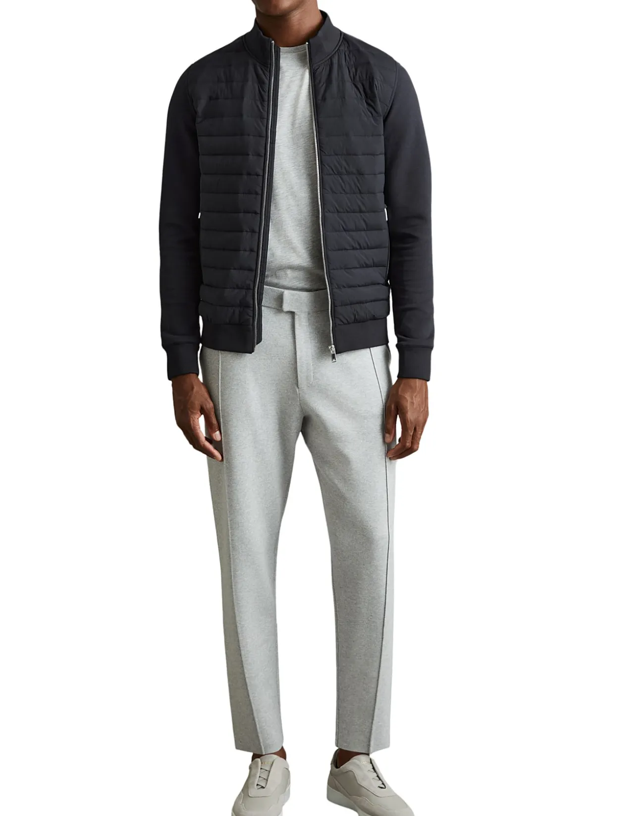 FREDDIEINTERLOCK QUILTED FUNNEL HYBRID JACKET
