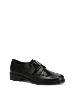 Fredi Black Leather Monk Strap Loafer