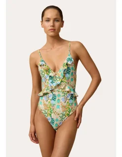 Frill Wrap One Piece Swimsuit
