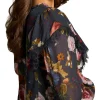 Frill Detail Printed Blouse - Ink Botanic Print