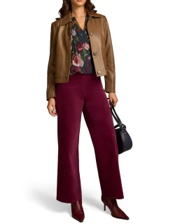Frill Detail Printed Blouse - Ink Botanic Print