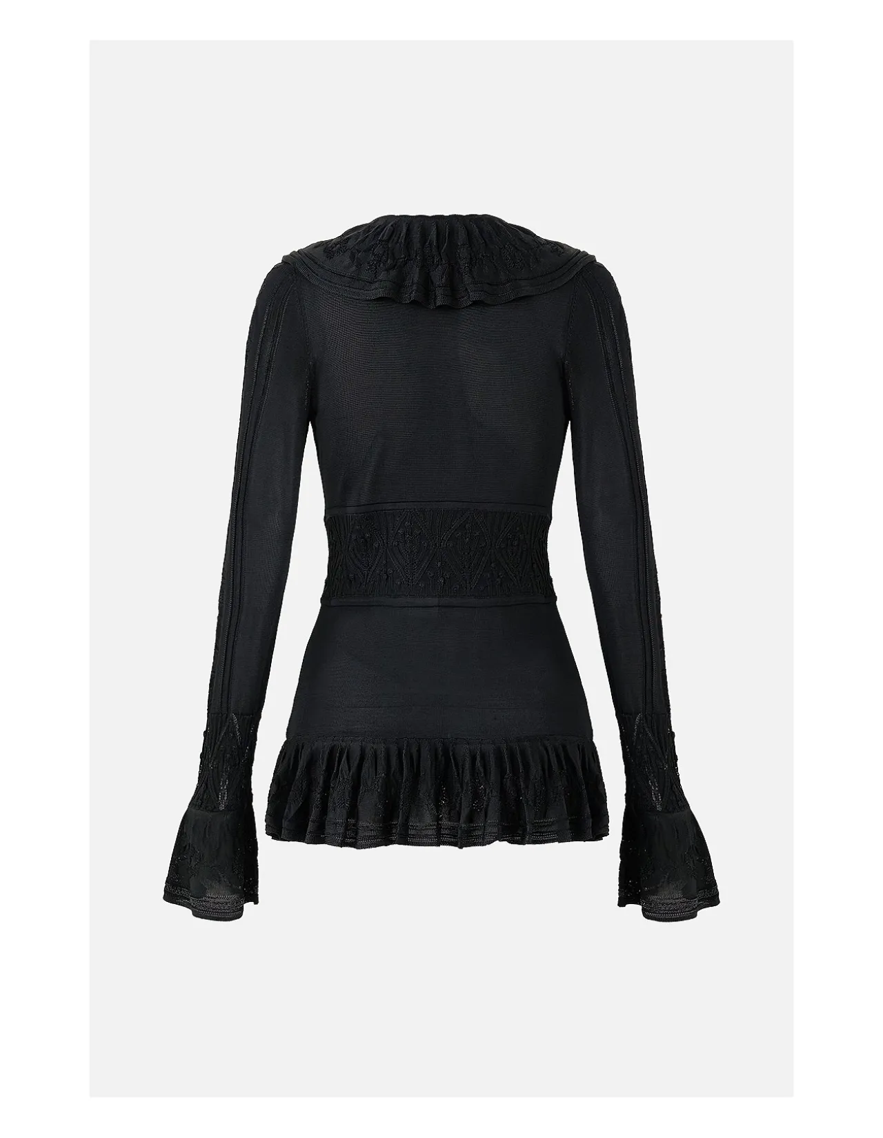 FRILL V NECK KNIT TOP