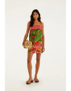 FRUIT TROLLEY RED MINI DRESS