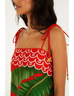FRUIT TROLLEY RED MINI DRESS