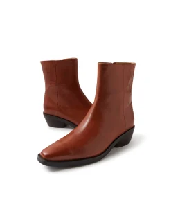 Fyona Sleek Leather Ankle Boots