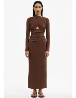 GABRIANA LONG SLEEVE MIDI DRESS