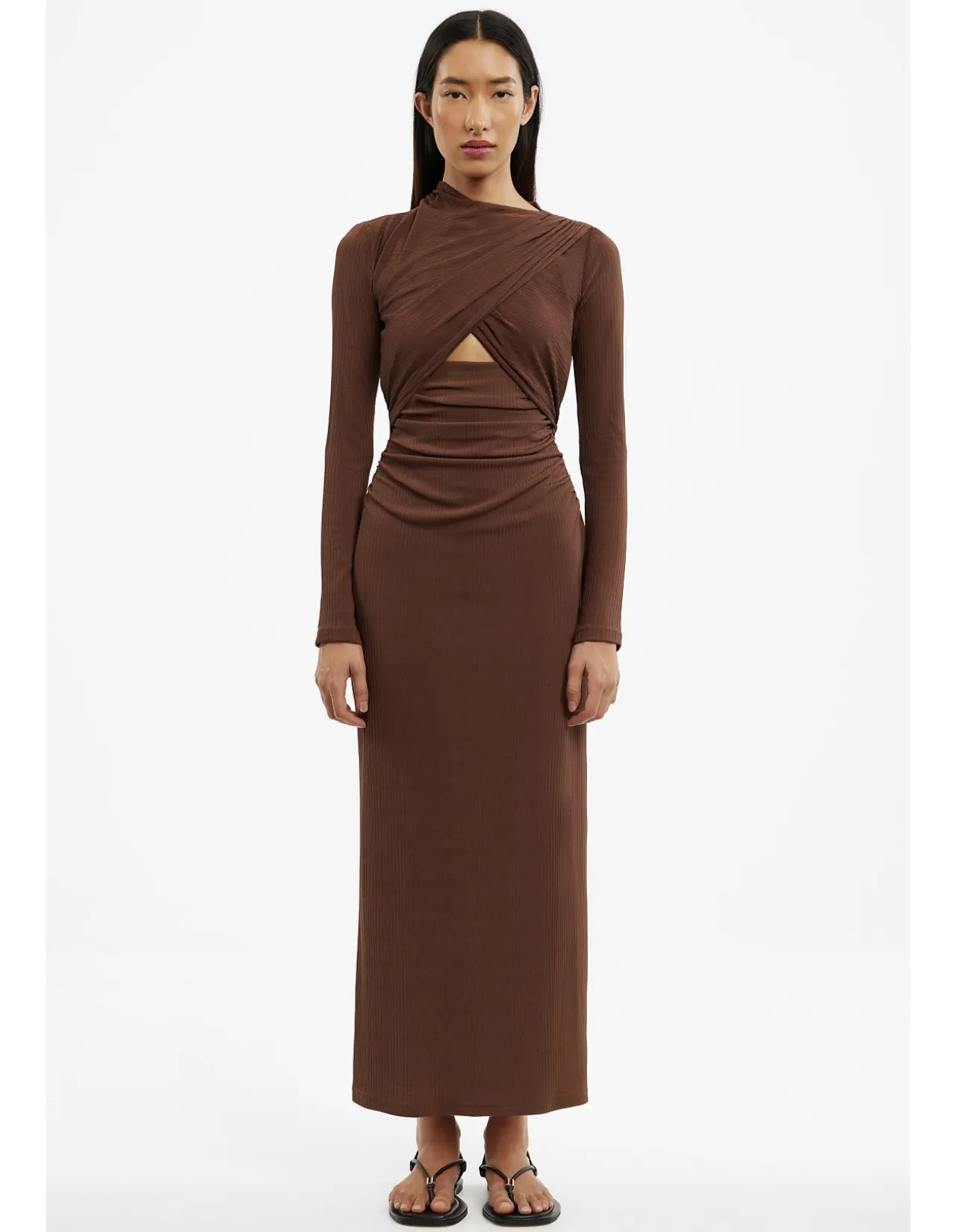 GABRIANA LONG SLEEVE MIDI DRESS