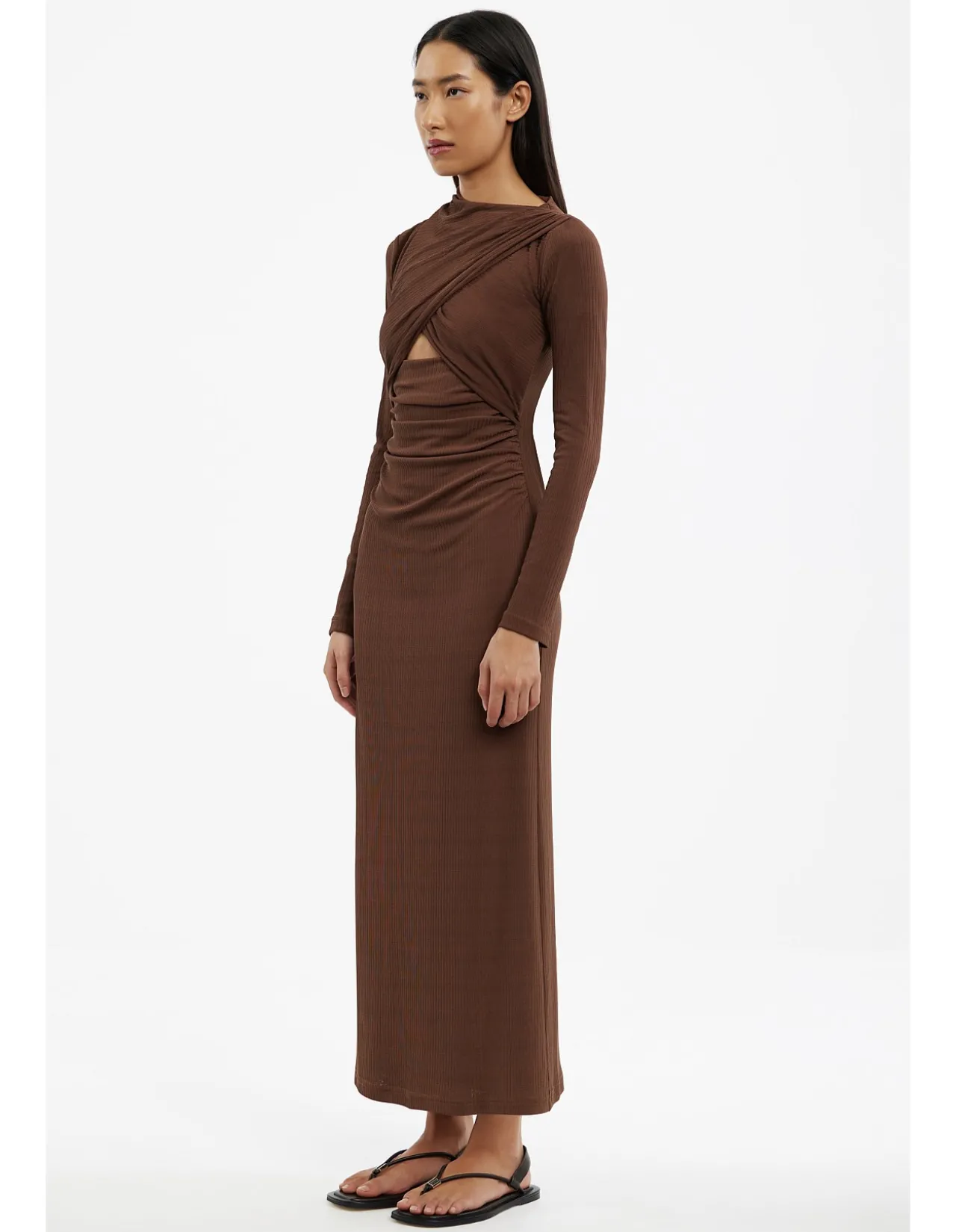 GABRIANA LONG SLEEVE MIDI DRESS