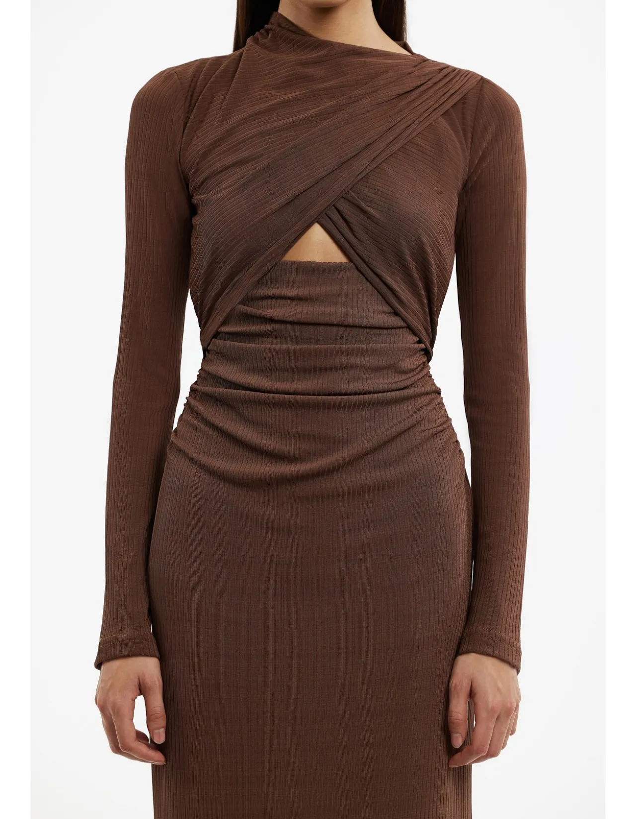 GABRIANA LONG SLEEVE MIDI DRESS