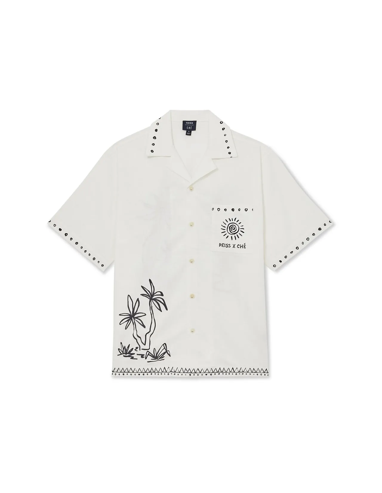 GALERA BRUSHSTROKE PRINTED LINEN CUBAN SHIRT