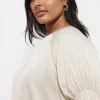 GATHERED SLEEVE BLOUSE