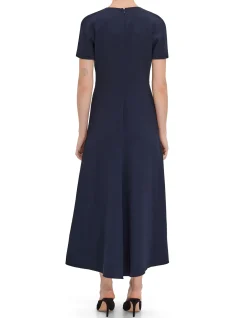 GATHERED HIP TSHIRT MIDI DRESS
