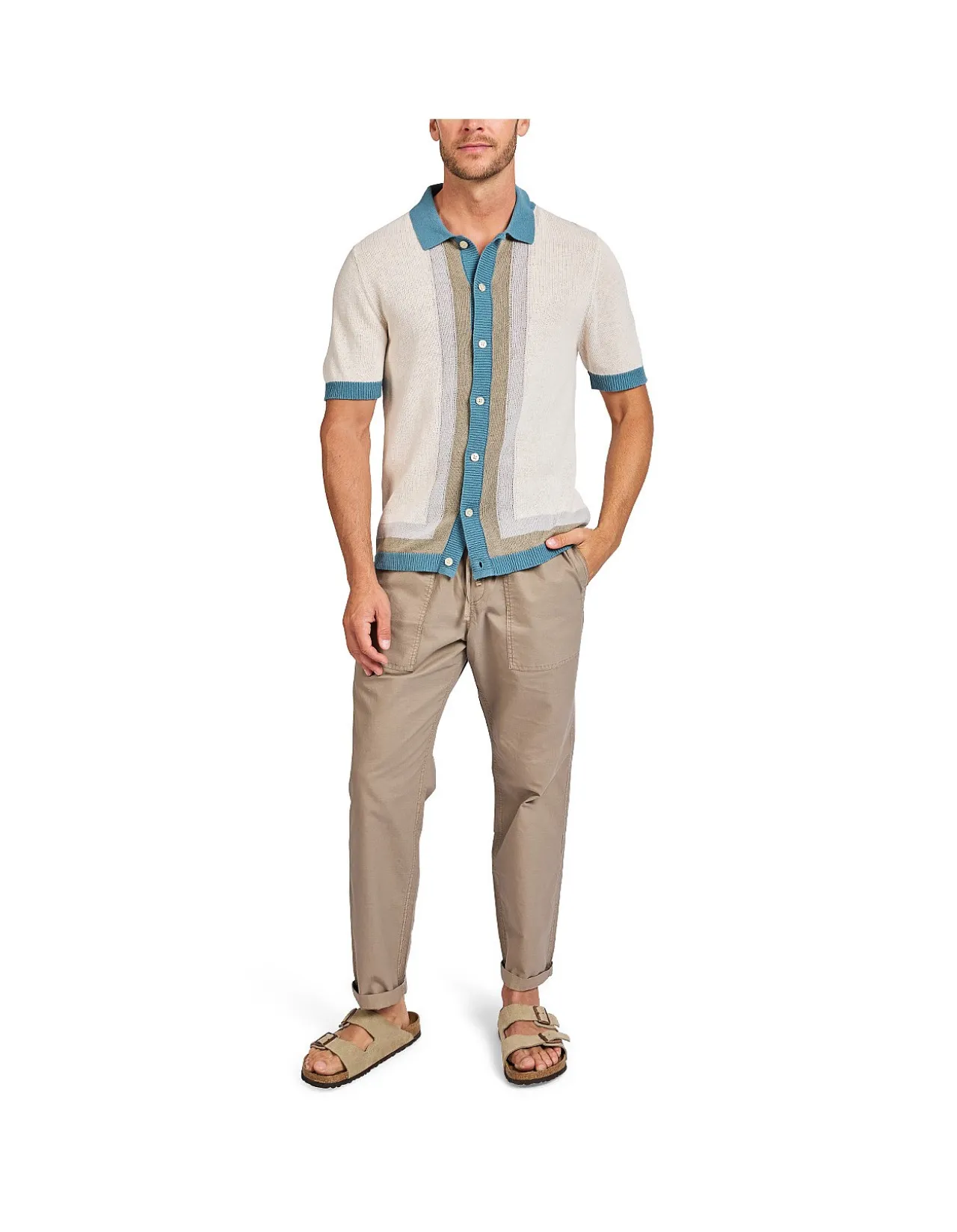 GATSBY STRIPE KNIT POLO