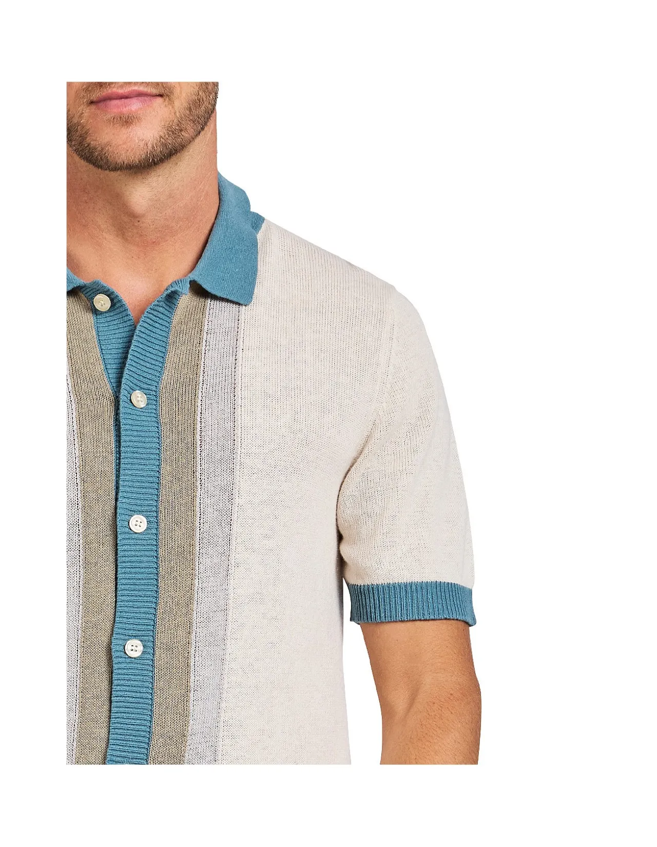 GATSBY STRIPE KNIT POLO