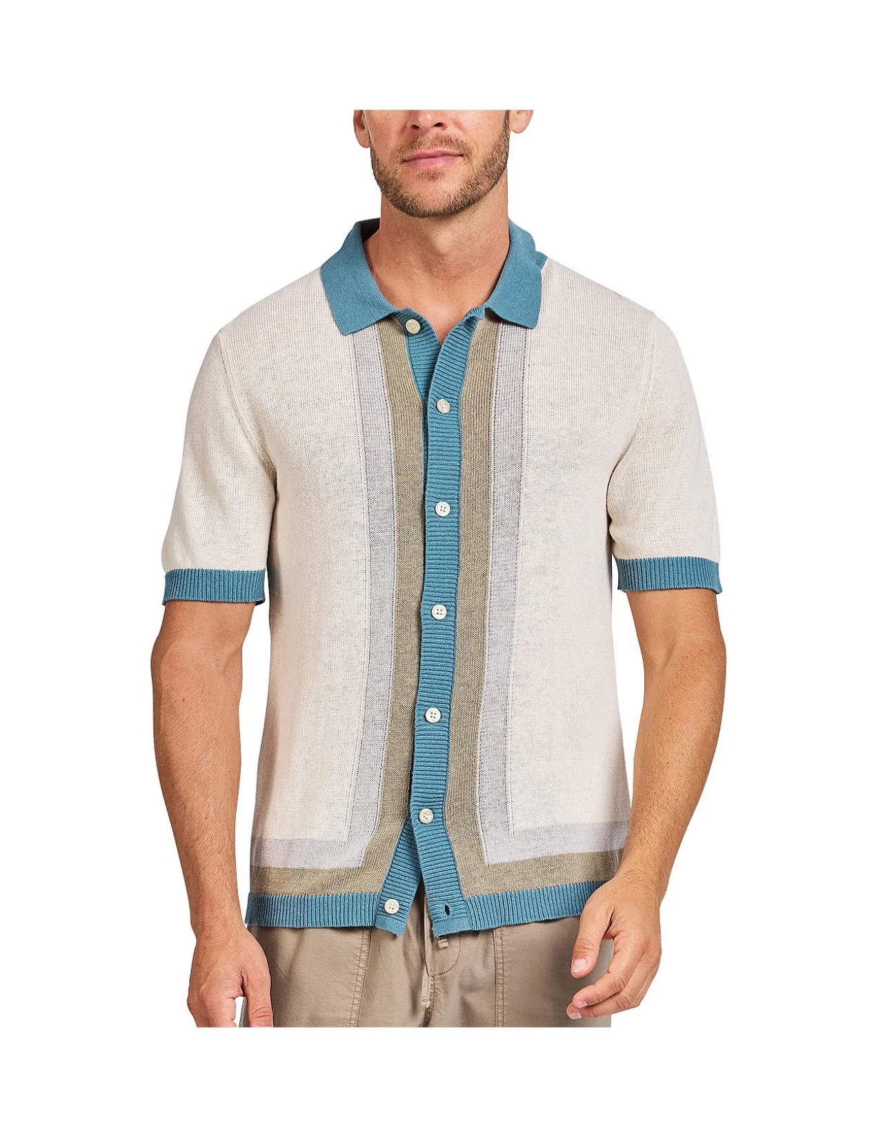 GATSBY STRIPE KNIT POLO