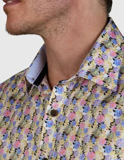 GEM-FLOWER PRINT 2 SLIM FIT SHIRT