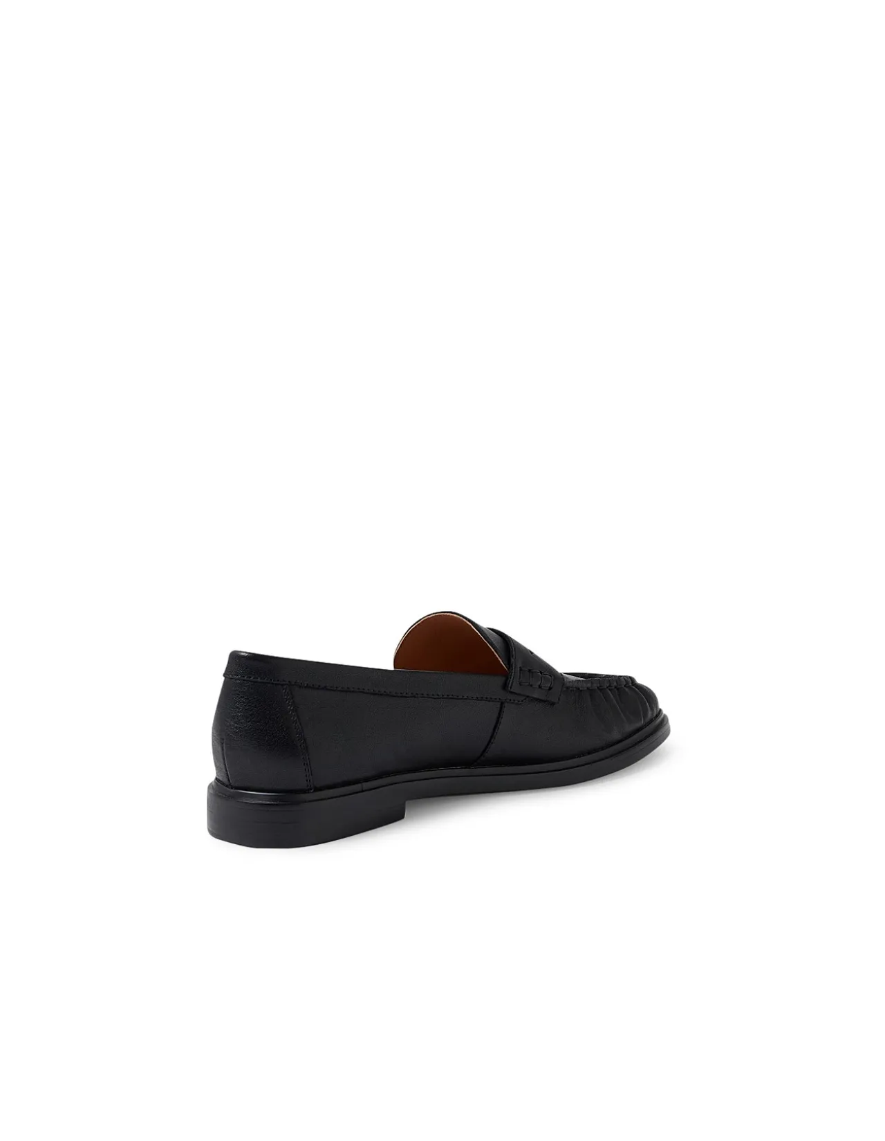 Gemia Penny Strap Leather Loafers Black