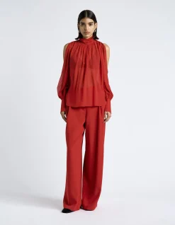 GEORGETTE SPLIT SLEEVE TOP
