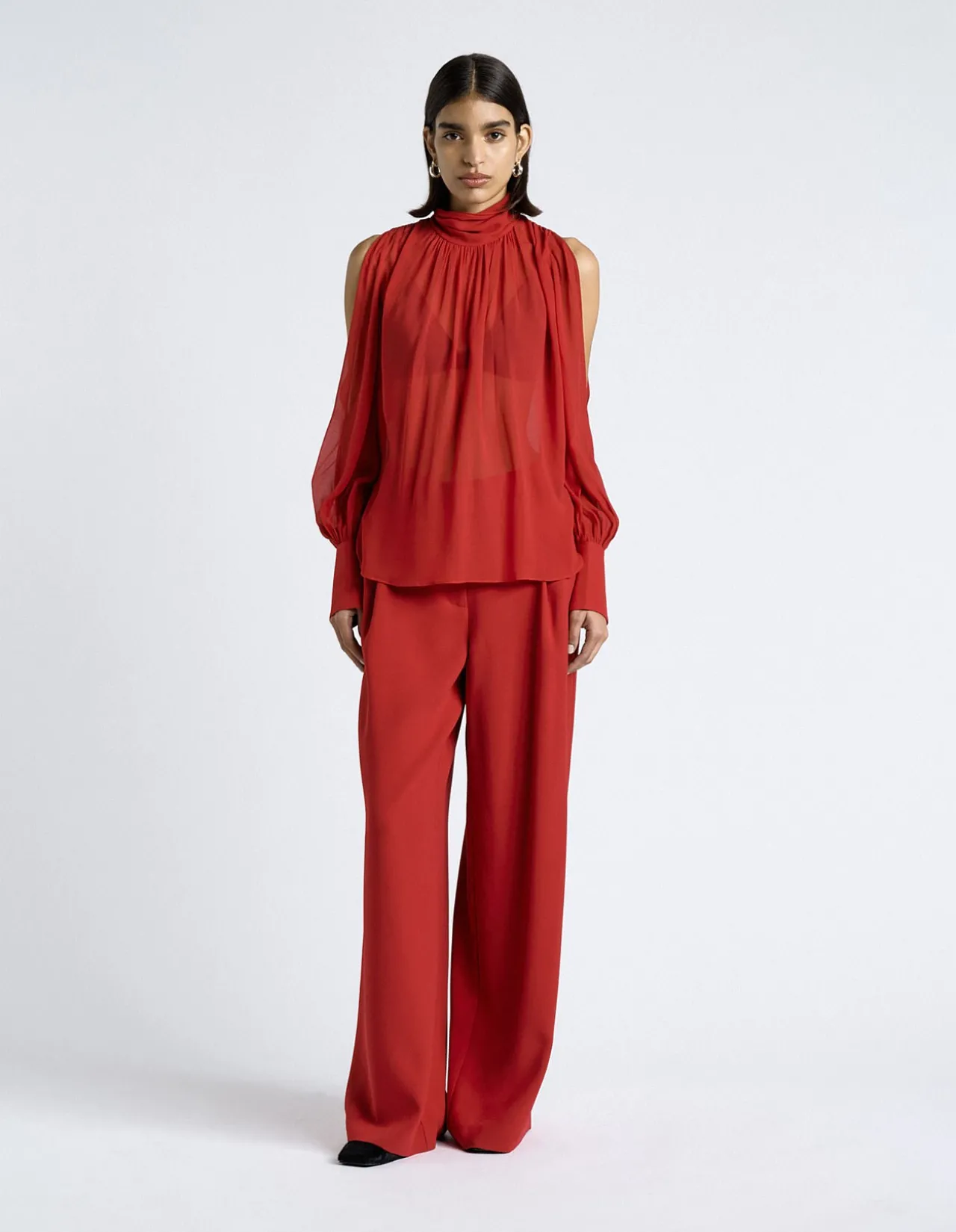 GEORGETTE SPLIT SLEEVE TOP