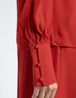 GEORGETTE SPLIT SLEEVE TOP