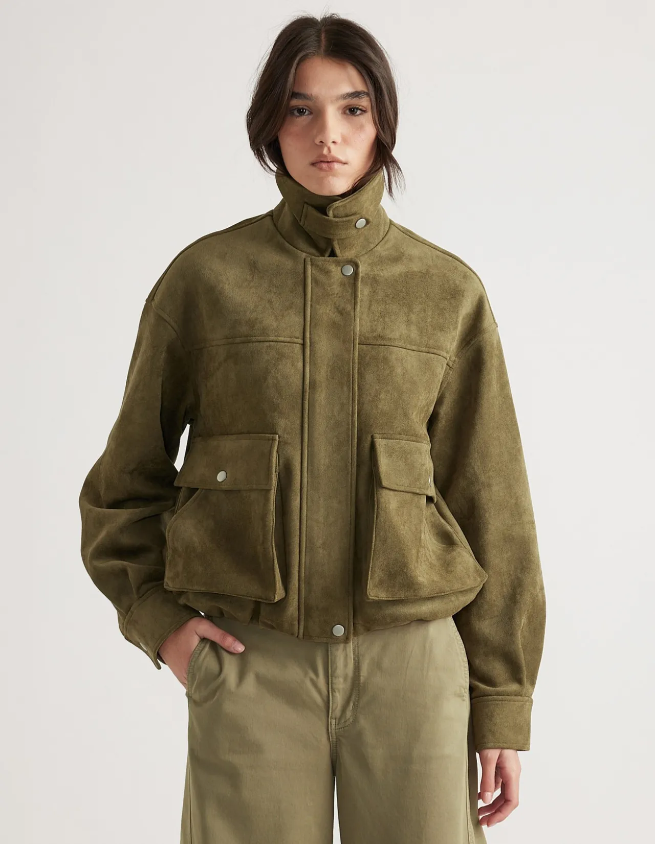 GEORGIE SUEDE BIKER JACKET