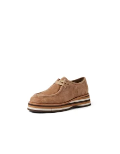 Gerlish Suede Lace Up Platform Flats