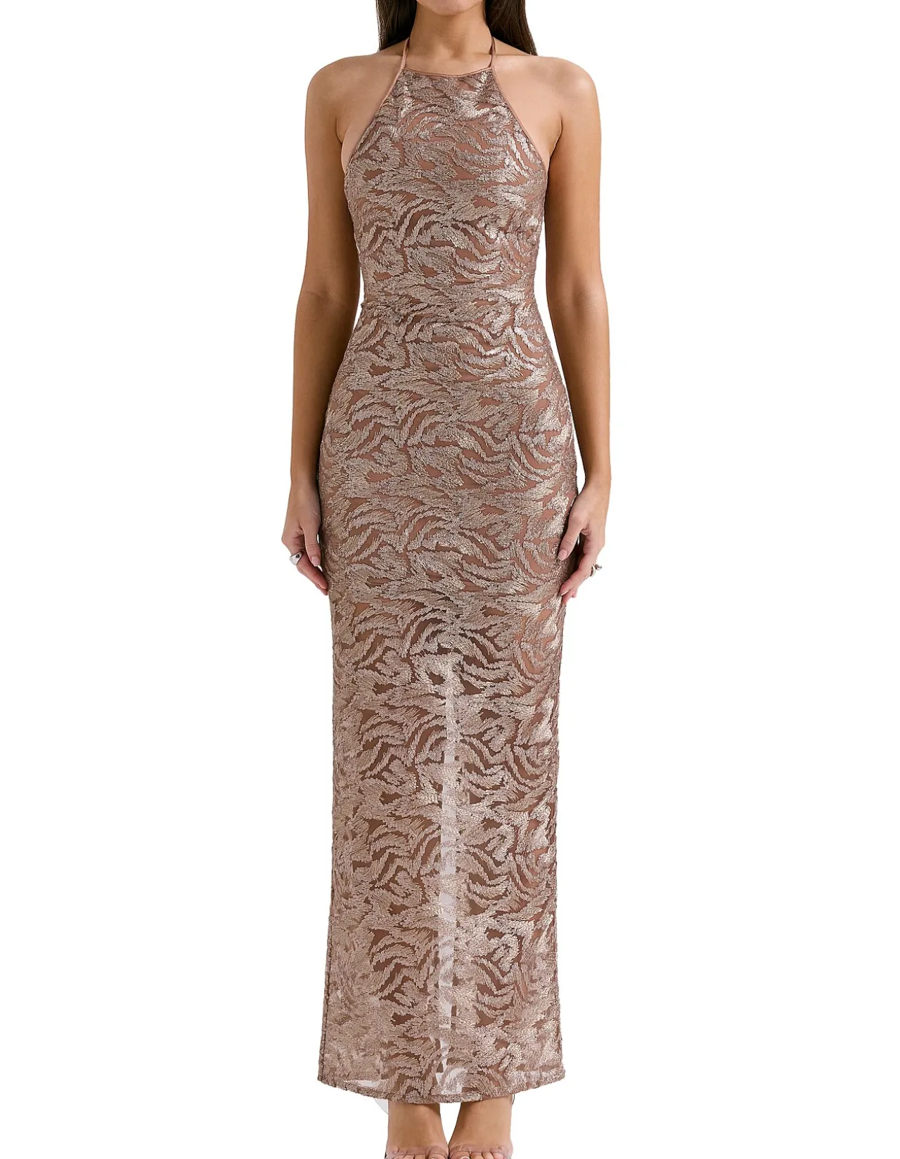 GIADA EMBROIDERED SEQUINNED GOWN