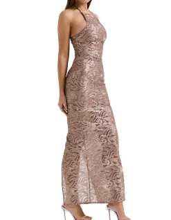 GIADA EMBROIDERED SEQUINNED GOWN