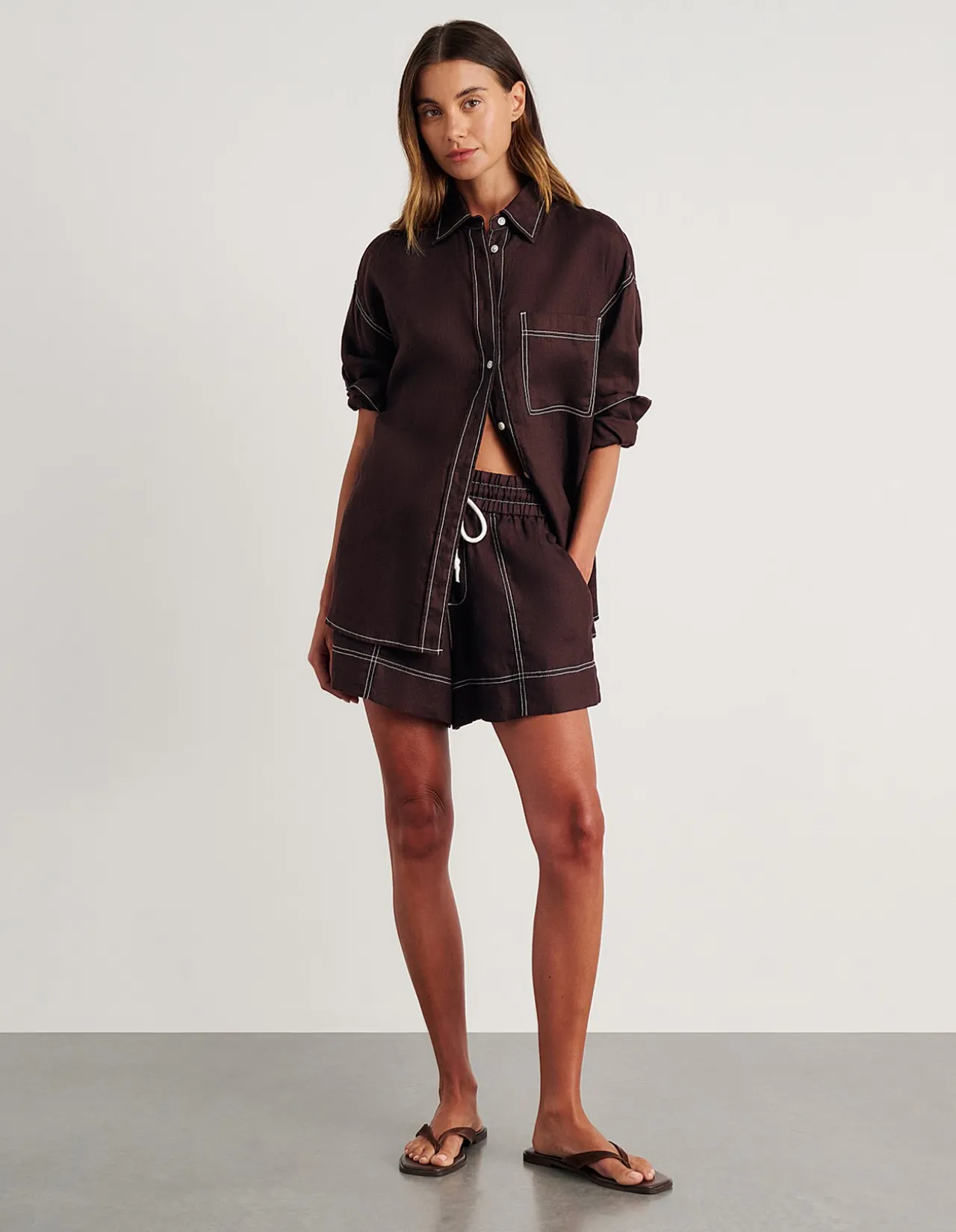 GIGI LINEN RELAXED LONG SLEEVE SHIRT